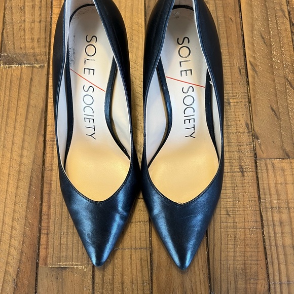 Sole society black pointy toe heels size 8 EUC! - Picture 4 of 6